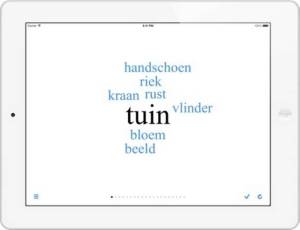 Met deze app kan men van algemene woorden navigeren tot heel specifieke woorden